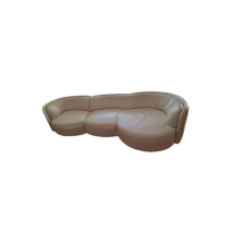 Canapé d'angle 4 places Deep en cuir blanc, Natuzzi