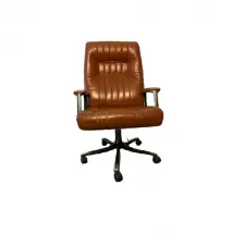 Fauteuil de bureau en cuir P126, Tecno