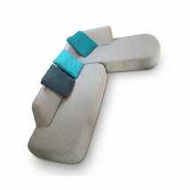 Canapé modulable Uptown en tissu gris, Paola Lenti