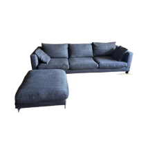 Canapé 4 places avec pouf Reversi en tissu, Molteni&C