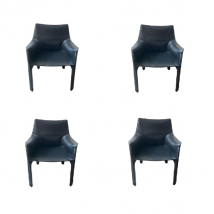 Ensemble de 4 chaises Cab 413 noires, Cassina