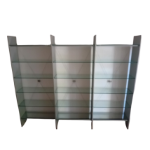 Bibliothèque Treviri d’Enzo Mari en aluminium et verre, Zanotta