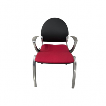 Fauteuil avec accoudoirs Dublin en tissu (rouge), Sedus
