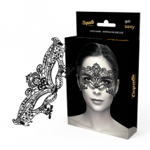 COQUETTE CHIC DESIRE - BREITE SCHWARZE SPITZENMASKE - Haare & Schmuck