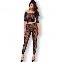 CHILIROSE - CR 4661 TOP & LEGGINS SCHWARZ S/M - Gleitgel