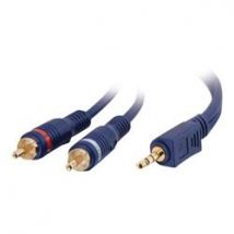 C2G 3m Velocity One 3.5mm Stereo Male to Two RCA Male Y-Cable