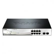 D-Link 10-PORT 10/100/1000 PoE+ Smart Switch, Fanless, Rackmountable, 2xSFP Ports