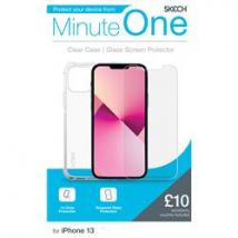 Minute One Clear Case and Screen Protector for iPhone 13