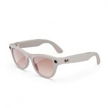 Ray-Ban   Meta Skyler Smart Glasses - Shiny Chalky Grey, Gradient Cinnamon Pink