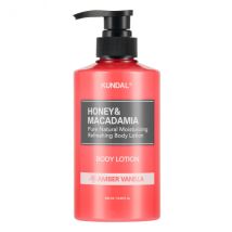 KUNDAL - Lotion corporelle pure au miel et à la macadamia - 500ml - Amber Vanilla