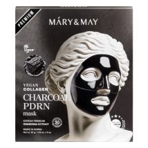 Mary&May - Masque PDRN végétalien au charbon et au collagène - 30g*4ea