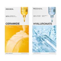 Mediheal - Ceramide Essential Mask - 10pcs & Hyaluronate Essential Mask Sheet - 10pcs Set