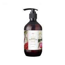 plu - Gel douche parfumé exfoliant spa - 500g - Damask Rose