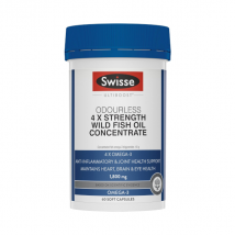 Swisse - Concentré d&#39;huile de poisson sauvage 4X Strength - 60 Capsules