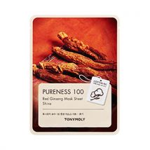 TONY MOLY - Pureness 100, Feuille de masque - Le ginseng rouge - 1pièce