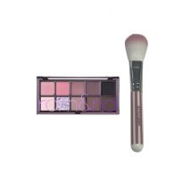 Romand - Better Than Palette - 7.5g - 11 Cheeky Cheeky Garden (1ea) + MissLady - Cheek Brush - Pink and White (1ea)Set