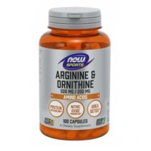 Suplement Pompujący Arginina + Ornityna Now Sport Arginine & Ornithine 100kaps