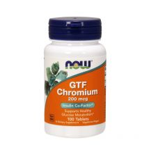 Minerały Chrom Now Foods GTF Chromium 200 mcg 100tab