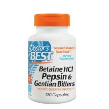 Trawienie Betaina Doctor's Best Betaine HCL Pepsin & Gentian Bitters 120kaps