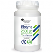 Wsparcie Włosów, Skóry, Paznokci Biotyna Aliness Biotyna 2.5mg 120tab