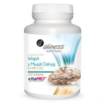 Witaminy i Minerały Kompleks Aliness Wapń z Ostryg + Vit K2 + Vit D3 100tab