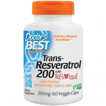 Zdrowe Serce Resweratrol Doctor's Best Trans-Resveratrol 200mg 60vkaps