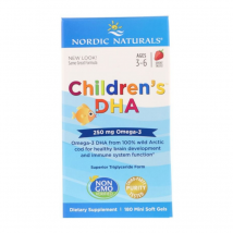 Kwasy Tłuszczowe Omega Nordic Naturals Children's DHA 250mg 180softgels Truskawkowe
