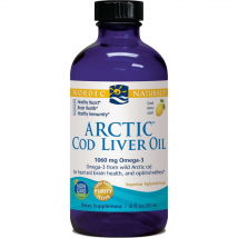 Kwasy Tłuszczowe Omega Nordic Naturals Arctic Cod Liver Oil 237ml Cytrynowy