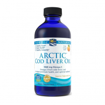 Kwasy Tłuszczowe Omega Nordic Naturals Arctic Cod Liver 1060mg 237ml Pomarańczowy