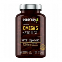 Kwasy Tłuszczowe Omega + D Essensey Omega 3 + 2000 IU D3 90kaps