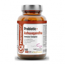 Wsparcie Odporności i Trawienia Kompleks Pharmovit Probiotic + Ashwagandha 60vkaps