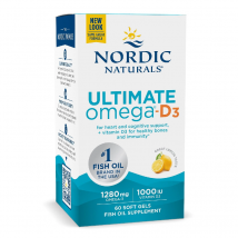 Kwasy Tłuszczowe Omega + D Nordic Naturals Ultimate Omega D3 60softgels