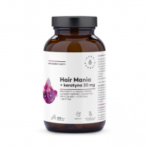 Wzmocnienie Włosów Kompleks Aura Herbals Hair Mania + keratyna 20 mg 120caps