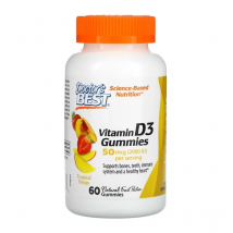 Witaminy D Doctor's Best Vitamin D3 Kids gummies 60żelek