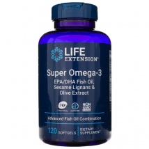 Kwasy Tłuszczowe Omega Life Extension Super Omega 3 EPA/DHA 120kaps