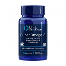 Kwasy Tłuszczowe Omega Life Extension Super Omega 3 EPA/DHA 60kaps