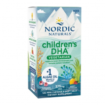 Kwasy Tłuszczowe Omega Nordic Naturals Children's DHA 375mg 120chewables Jagoda Cytryna