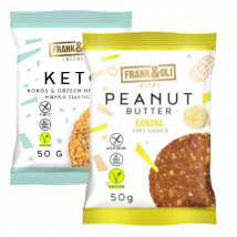 Zestaw Frank&Oli Keto Ciastko Kokos & Orzech Nerkowca + Soft Cookie Peanut Butter Banana 50g