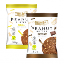 Zestaw Frank&Oli Soft Cookie Peanut Butter Chocolate + Soft Cookie Peanut Butter Banana 50g