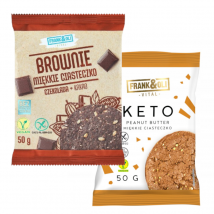 Zestaw Frank&Oli Keto Ciastko Masło Orzechowe + Brownie Miękkie Ciasteczko 50g