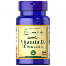 Witaminy Witamina D Puritan's Pride Vitamin D3 400IU 100tab