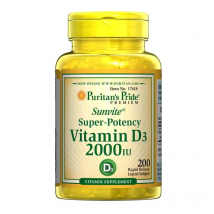 Witaminy Witamina D Puritan's Pride Super Potency Vit D3 50mcg 200softgel