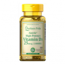 Witaminy Witamina D Puritan's Pride Vitamin D3 1000IU 100softgel