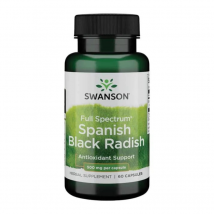 Detoks i Antyoksydanty Czarna Rzodkiew Swanson FS Spanish Black Radish 500mg 60caps