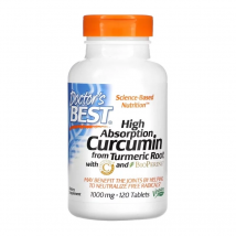 Regeneracja Stawów Kurkumina Piperyna Doctor's Best Curcumin C3 Complex & BioPerine 1000mg 120tabs