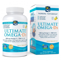 Kwasy Tłuszczowe Omega 3 Nordic Naturals Ultimate OmegaD3 1280mg Lemon 120softgels