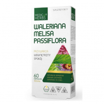 Stres i Nerwy Medica Herbs Waleriana Melisa Passiflora 60kaps