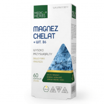 Witaminy i Minerały Medica Herbs Magnez Chelat+Wit. B6 60kaps