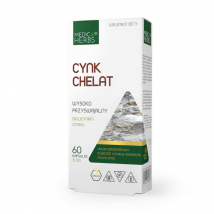 Minerały Medica Herbs Cynk chelat 60kaps