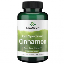 Trawienie Swanson Full Spectrum Cinnamon 375mg 180kaps